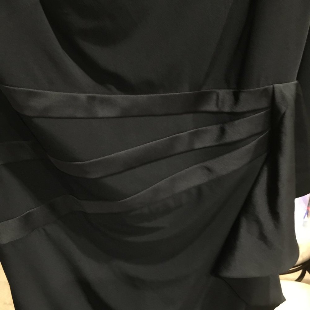 NEW BLACK CHAPS RUFFLE COCKTAIL DRESS M - Picture 8 of 16